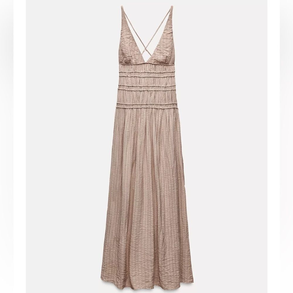 Zara textured midi dress - Picture 3 of 6
